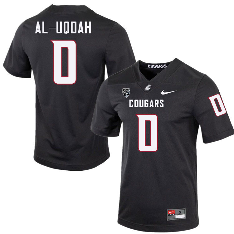 Taariq Al-Uqdah WSU Cougars Jersey.Washington State Cougars #0 Taariq Al-Uqdah Jersey Youth-Charcoal